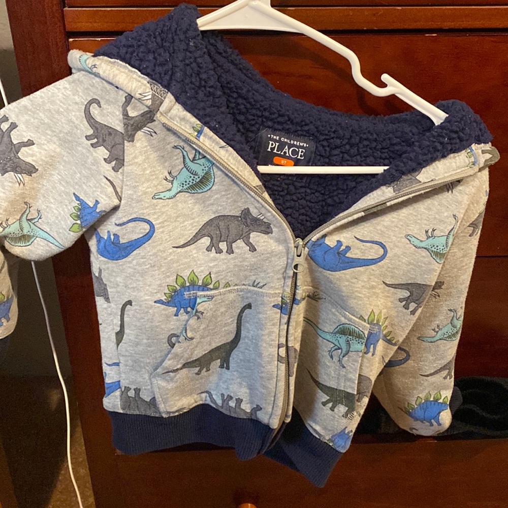 Dino zip up sweater